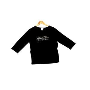 ESCARGOT WOMEN'S size large black "Wine A Little You'll Feel Better shirt